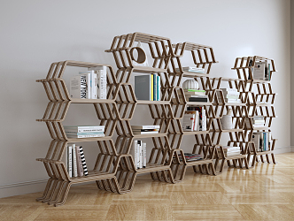 Modern Bookshelf 3d model