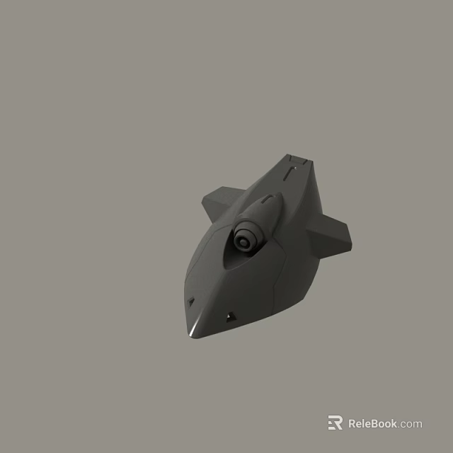 Futuristic Drone 3D Model With Aerodynamic Design And Circular Component 3d model