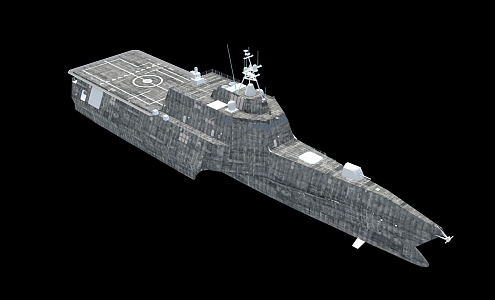 Modern Future Sci-Fi Warship 3d model