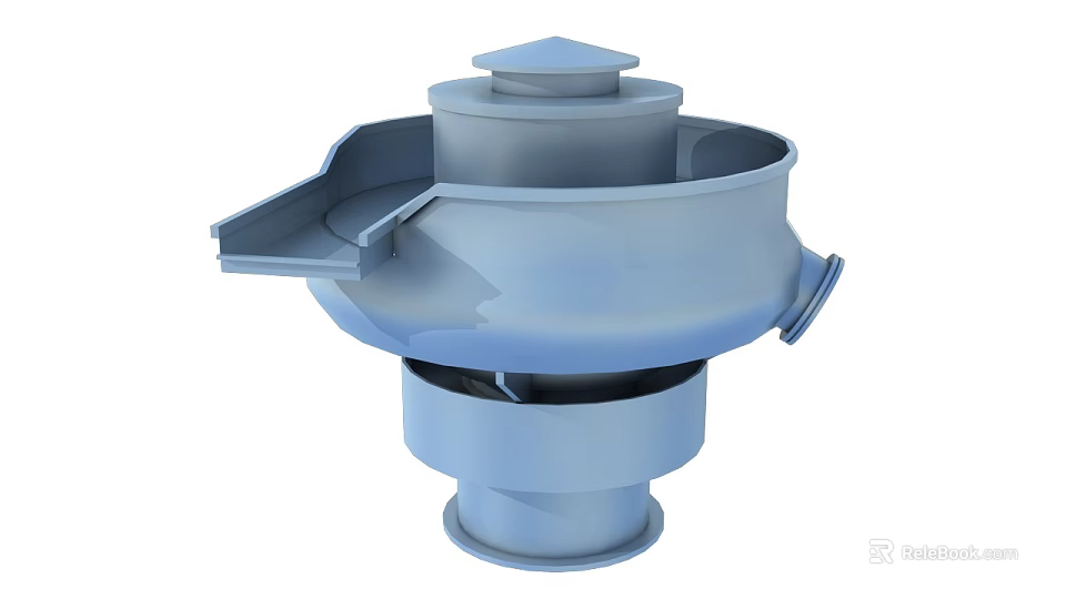 Heavy Duty Industrial Metal Equipment With Mechanical Structure And Stable Base 3d model 