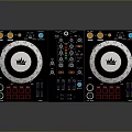 portable synthesizer mixer reverberator tuner mixer mixing equipment 3d model