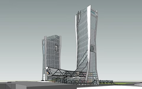 Modern Office Building Commercial Complex Super High-rise Office Building 3d model