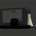 Black Leather Wallet with Credit Card and Dollar Bills Interior Design