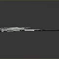 3D Rendered Futuristic Sci-Fi Mechanical Structure With Sleek White Gray Body And Glowing Green Accents