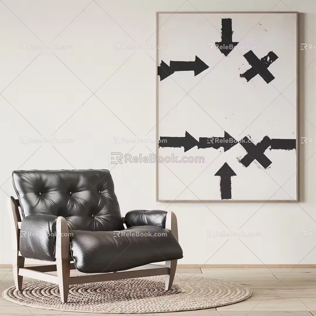 Modern single sofa 3d model
