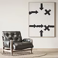 Modern single sofa 3d model