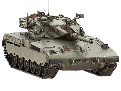 Realistic Military Main Battle Tank Featuring Cannon Turret Heavy Tracks And Armored Equipment 3d model