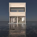 Studio Door Head Simple Style No Main Lamp Advanced Sense Bar Counter Stairwell Water Bar Rest Area Reception Area Window 3d model
