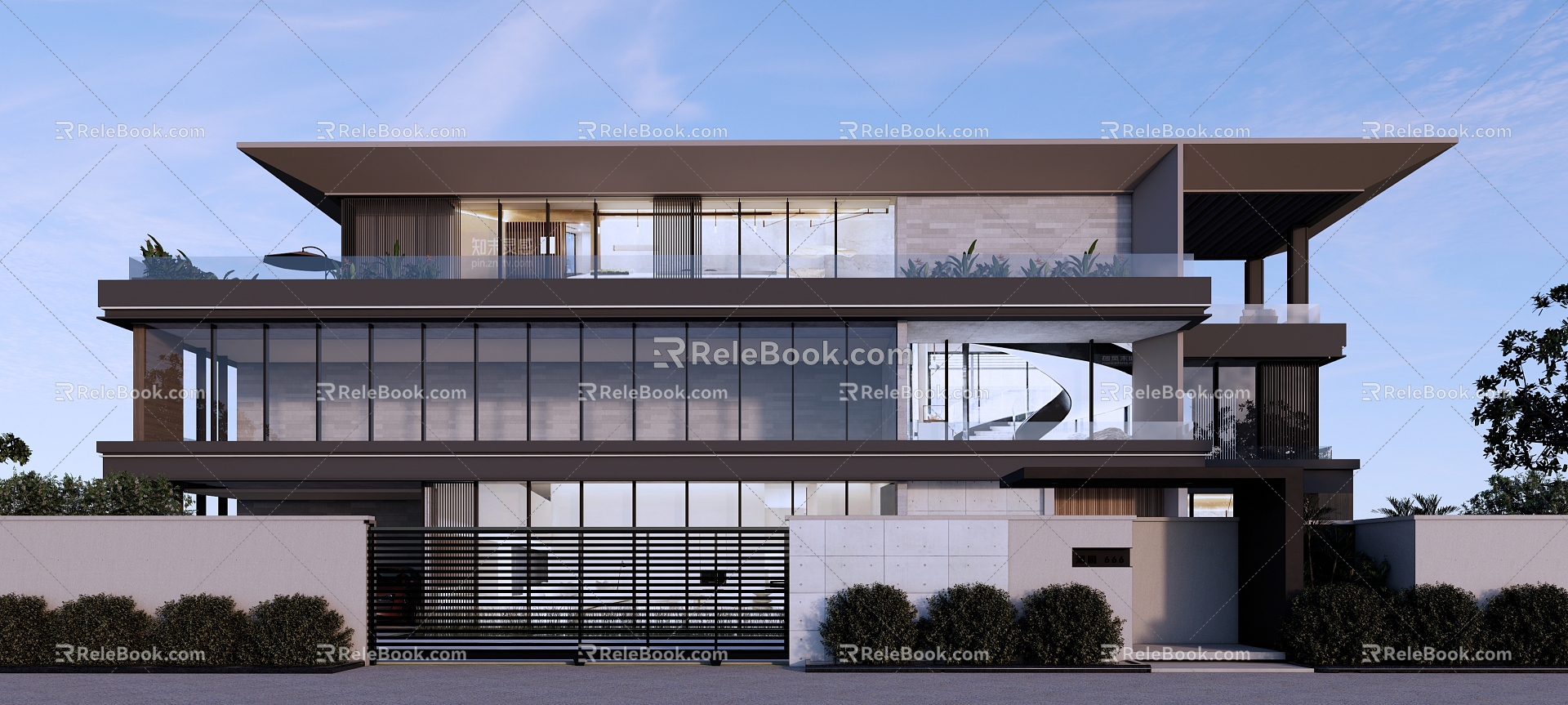 Concept Design of Modern Three-storey Villa 3d model