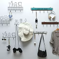 Practical Wall Hooks Organizing Hat Bag Clothes Umbrella and Home Items