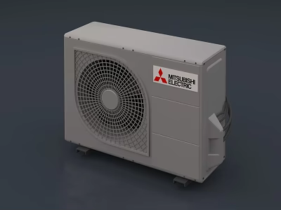 Mitsubishi Electric Air Conditioner Fan Outdoor Unit with Gray Exterior and Modern Design 3d model