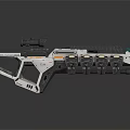 Futuristic Sci Fi Weapon With Advanced Scope And Silver Black Mechanical Design