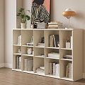 French Floor-Standing Bookcase Storage Cabinet Tortoise Bamboo 3d model