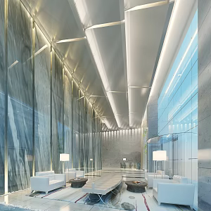 modern reception hall hotel hall sales office hall office hall office hall lobby 3d model