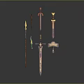 Ancient Sword Game Sword Magic Sword Magic Sword Magic Sword Magic Sword Magic Sword Officer Sword 3d model