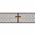 Metal Fence Design With Vertical Bars Circular Center And Side Panels