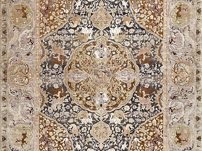 European-style Light Luxury Carpet 3d model