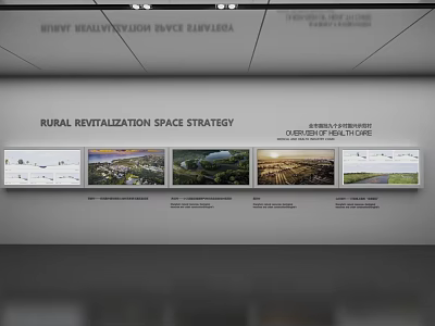 Rural Revitalization Space Strategy Display With Planning Images And Layout Design 3d model