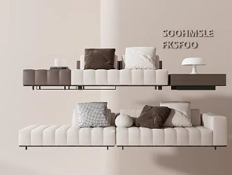 Modern three-seat sofa 3d model