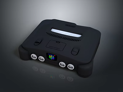 Black Projection Monitoring Device Featuring Control Panel Display Screen and Buttons 3d model