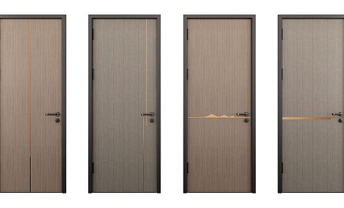 Modern swing door single door 3d model