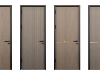 Modern swing door single door 3d model