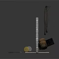 Scene Construction Components Featuring Metal Grill Plates Wires Coils And Hardware