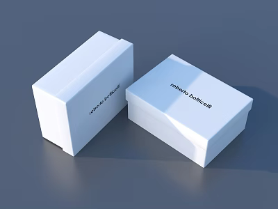 Minimalist White Storage Boxes For Home Daily Necessities Organization 3d model