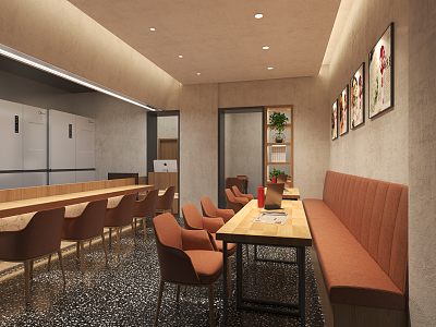 Modern Restaurant 3d model