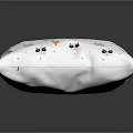 Cute Cartoon Patterned White Cushion With Rabbit Panda Duck And Yellow Umbrella Designs