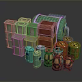 Plastic Bucket Pot Container Realistic 3d model