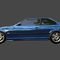 Blue Classic BMW Coupe With Sleek Exterior Design And Alloy Wheels