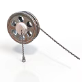 Mechanical Metal Pulley Equipment With Chain Assembly And Hanging Bolt Attachment For Industrial Use