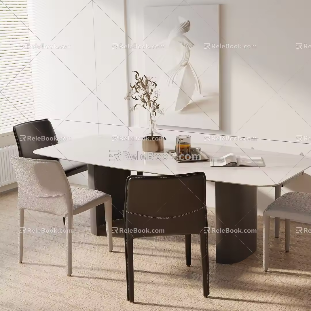 Modern table combination 3d model