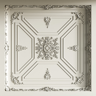 European-style ceiling 3d model