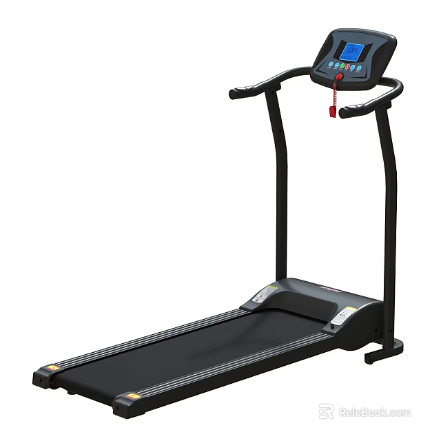 Fitness Treadmill With Digital Display And Motorized Running Belt For Home Exercise 3d model 