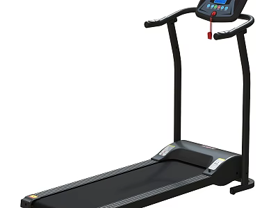 Fitness Treadmill With Digital Display And Motorized Running Belt For Home Exercise 3d model