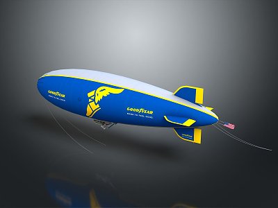 Cartoon Airship Flying Ship Sci-fi Airship Sci-fi Airship Games Airship 3d model