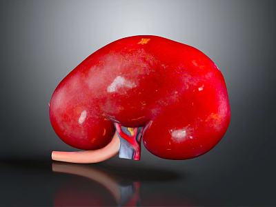 Human Abdominal Organ Kidney Detailed Anatomical Structure 3D Rendering Visualization View 3d model