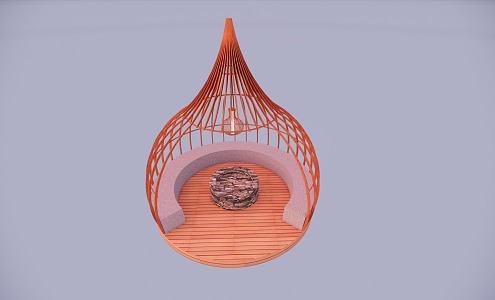 Outdoor Bird's Nest Pavilion 3d model