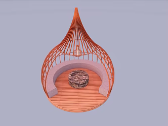 Outdoor Bird's Nest Pavilion 3d model