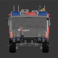 Fire Truck For Emergency Rescue With Ladder Warning Lights Red White Color And Wheels