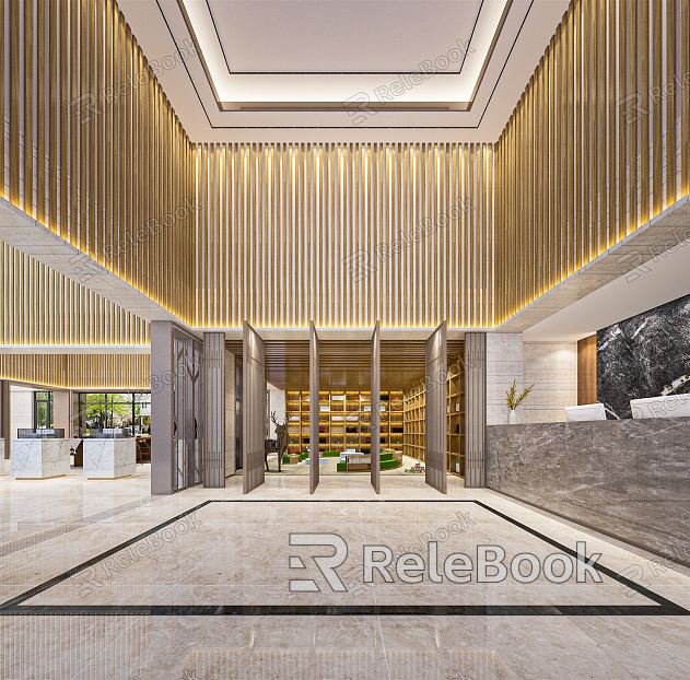 Modern Sales Office Sales Department Hall Reception Area Sales Office Sandpan Area Sales Office Negotiation Area model