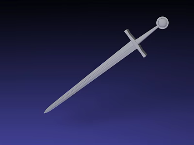 Retro Sword Medieval Sword 3d model Retro Sword Medieval Sword 3d model