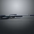 Modern Sniper Rifle With Long Barrel Scope And Tactical Design Features
