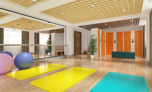 Modern Yoga Room 3d model