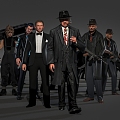 Godfather James Bond Handsome Man Uncle Black Clothes Movie Man Cigar Cigar Man War Man Hand Fierce Man Final Fantasy 3d model