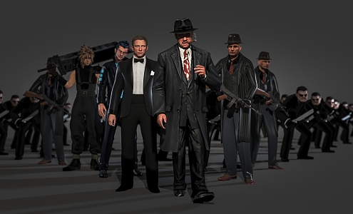 Godfather James Bond Handsome Man Uncle Black Clothes Movie Man Cigar Man War Man Hand Fierce Man Final Fantasy 3d model