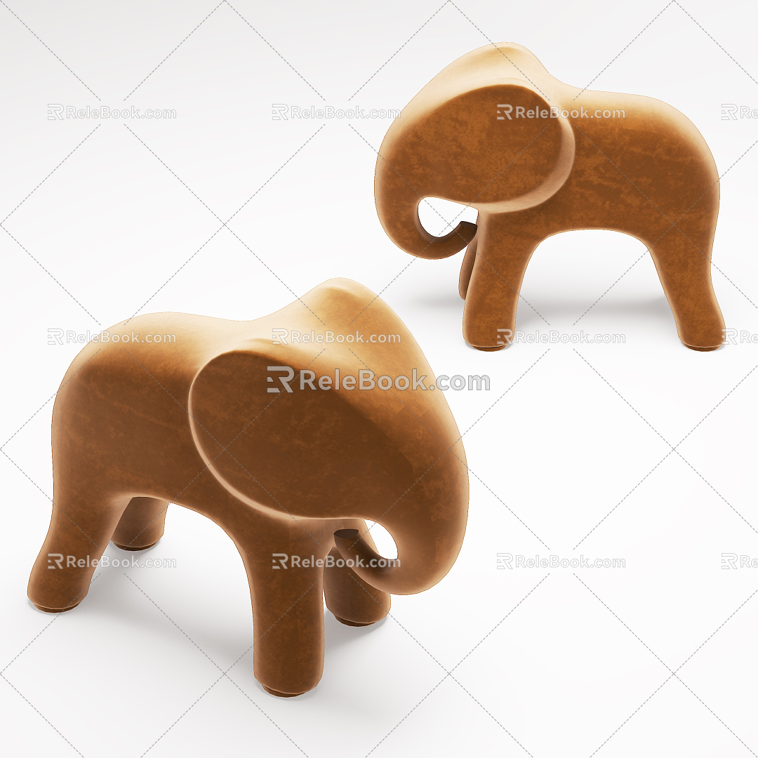 Elephant Children's Bench Modern Children's Bench 3d model