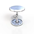 Vintage Industrial Metal Stool Design With Gear Detail Round Seat Base